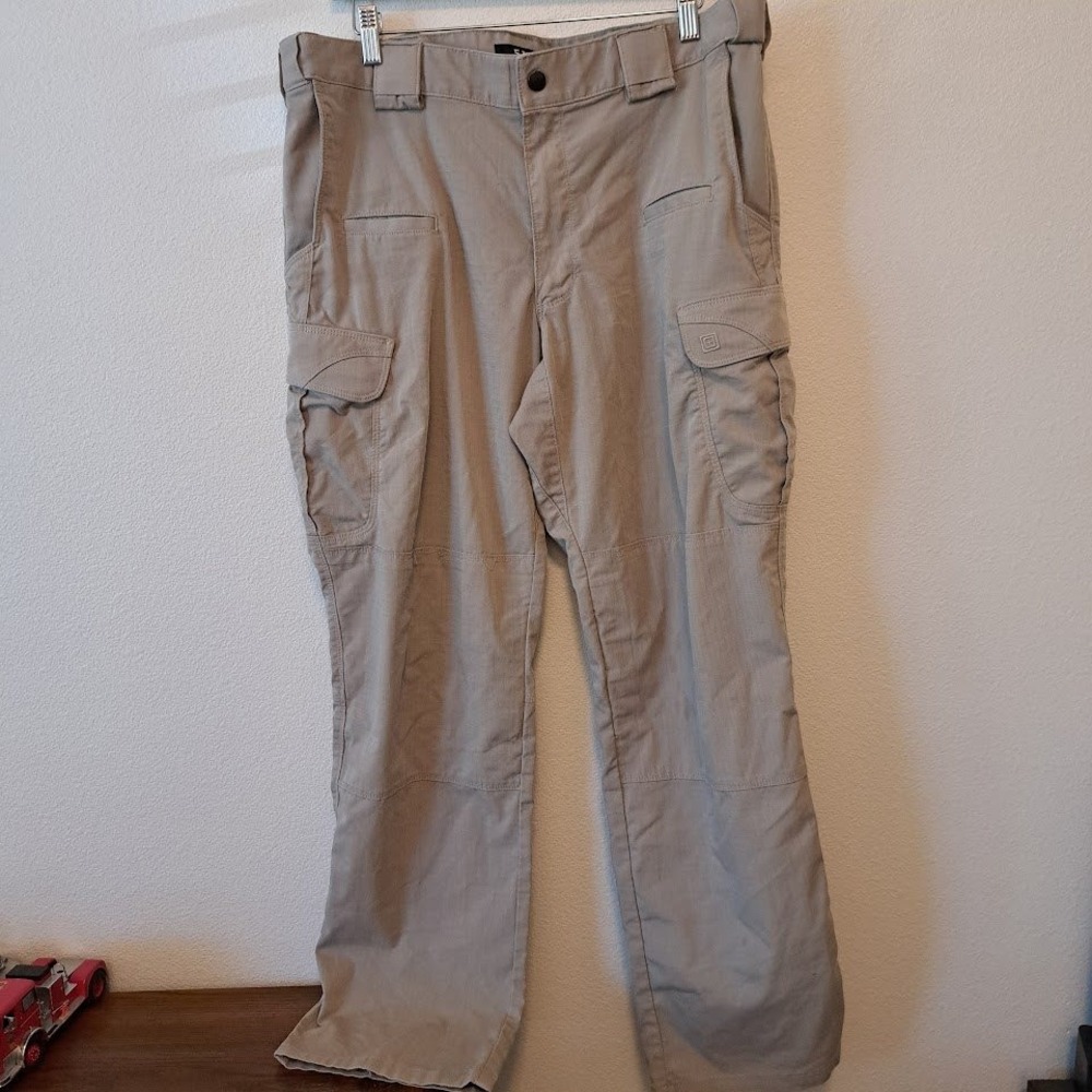 5.11 Tactical Stryke Cargo Pants Mens 36x32 Khaki Tan Ripstop Work Hiking 74369
